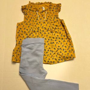 Janie and Jack girls size 4 top and pants.